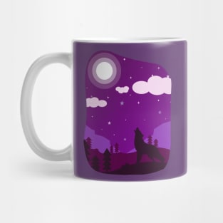 Wolf in the Night Mug